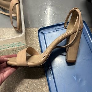 Tan heel worn once good condition